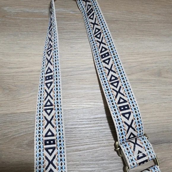 Tory Burch Cuoio Miller Tan Crossbody Bag with Replaced Patterned Strap - Picture 6 of 16